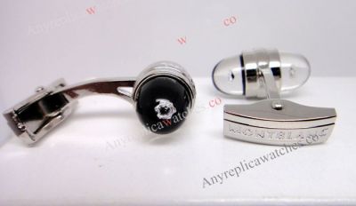 Montblanc Cufflinks Classic Replica AAA - Silver & Diamond